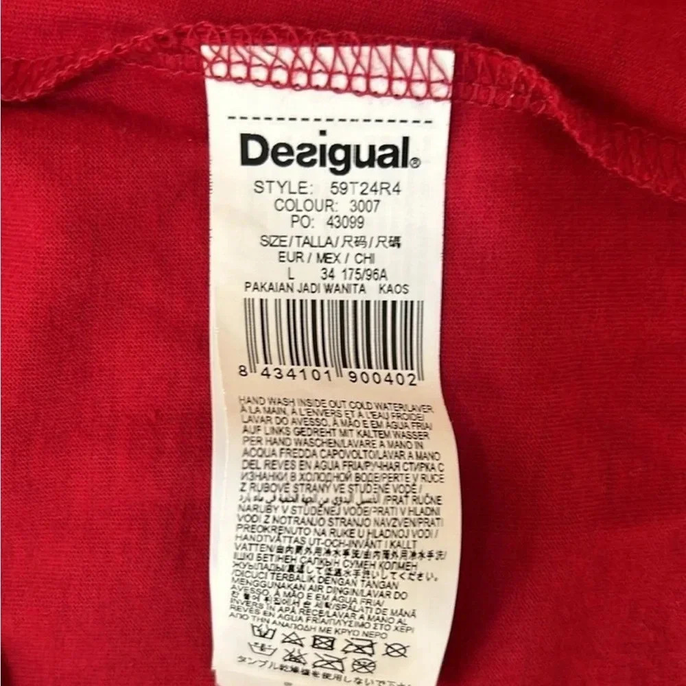 Vintage luxury desigual large green & red top grandma indie core Christmas - Picture 6 of 6
